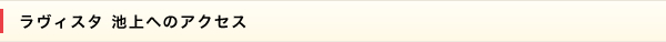 ラヴィスタ池上へのアクセス
